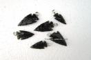 Black Obsidian 1 inch Arrowhead pendant 